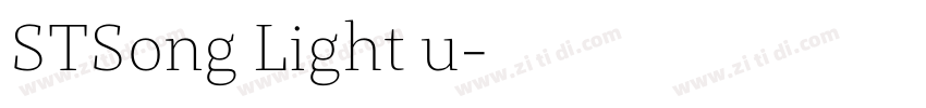 STSong Light u字体转换